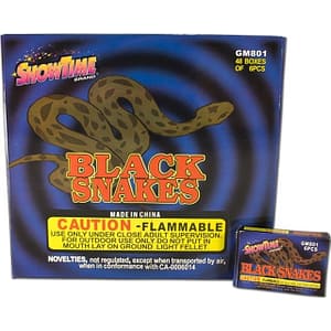 Black Snakes - Fireworks Novelty
