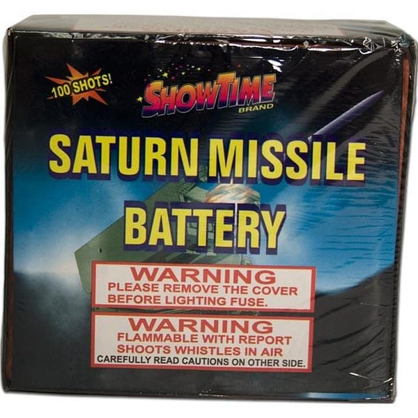 100 Shot Saturn Missile - Multi-Effect Fireworks Repeater