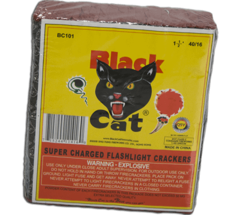 Black Cat Firecrackers Strip of 16